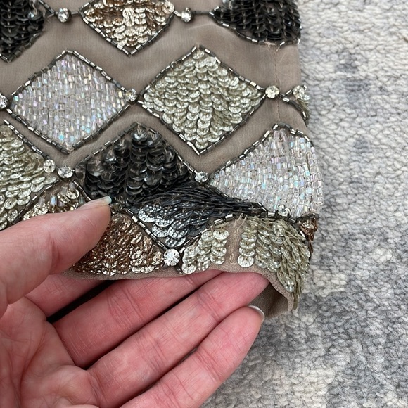 NWT Alice + Olivia Vista Beaded Dress Retro Flapper Sparkle Mini Sz 0 - Picture 12 of 17